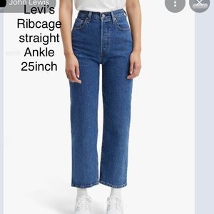 Levi’s ribcage straight ankle jeans 25inch